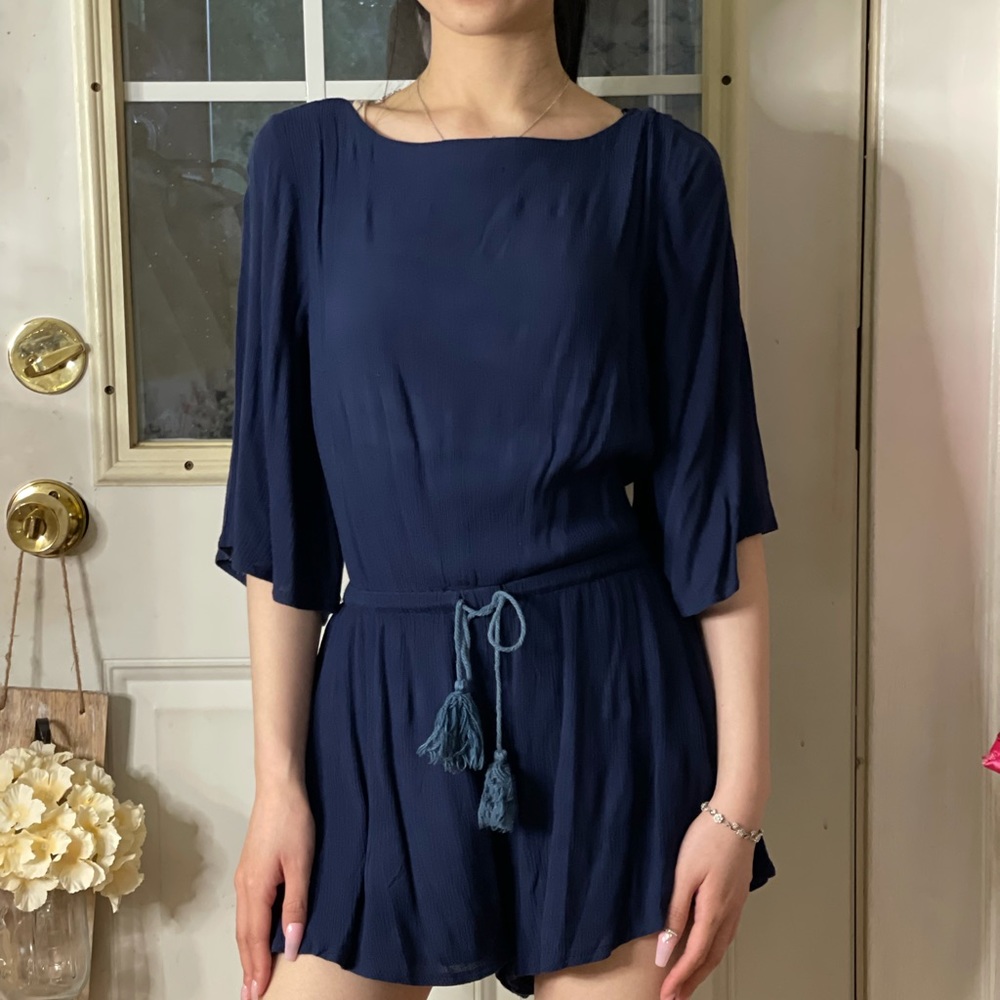Navy Playsuit by Showpo